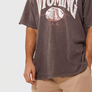 Camiseta de serigrafía en blanco personalizable de alta calidad para hombre, venta al por mayor, nuevo Material de algodón y poliéster - Product Image 3