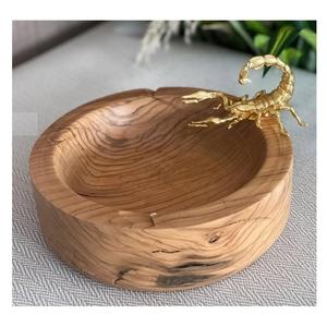 Arc en bois naturel fabriqué à la main écologique Figures humaines Stand bol à salade de service moderne pour la maison Hôtel Restaurant Décor - Product Image 6