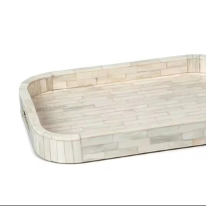 Bandeja para servir de hueso natural, vajilla, regalos de Navidad, bandeja para servir de madera, tabla de cortar, vajilla de lujo, bandeja para servir - Product Image 1