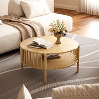 Table basse en bois pour une utilisation quotidienne dans le salon, fabriquée avec du bois de qualité, design équilibré et texture lisse