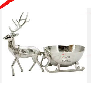 Amazing look Silver finished Wine Cooler Deer Head <b>Ice</b> <b>Bucket</b> For Bar And Restaurant - Product Image 2