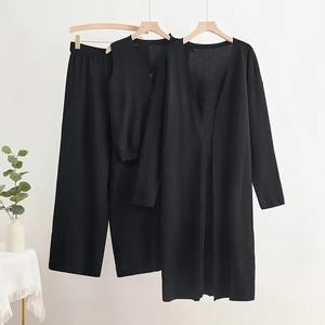 Elegante conjunto de 3 piezas de punto de invierno para mujer, cárdigan de punto informal, chaleco, pantalón, conjuntos a juego, conjunto de punto acogedor de 3 piezas para mujer 2025 - Product Image 6