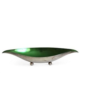 Bol de service pour fruits et soupes de style minimaliste design moderne finition émail turquoise avec intérieur en métal brillant pour les occasions de fête - Product Image 6