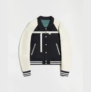 Vigor personalizado de los hombres de invierno Stand con capucha béisbol Letterman diseño High Street lana fina Varsity chaqueta Chenille bordado - Product Image 4