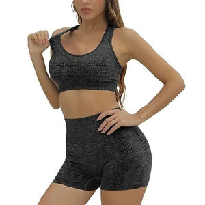 Haute qualité solide femmes Gym Yoga porter personnalisé XXL Yoga Leggings et soutien-gorge ensemble pour entraînement Fitness Yoga - Product Image 4