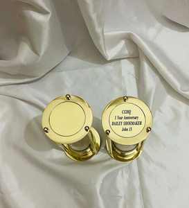 Sablier en laiton nautique fait à la main 5 minutes personnaliser sablier belle couleur sable anniversaire cadeau de famille - Product Image 2