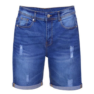 Denim 100% coton pour hommes, écologique, décontracté, robuste, taille moyenne, relax, taille droite, style vieilli avec logo personnalisé - Product Image 1