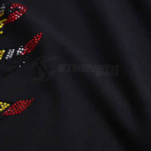 เสื้อยืดสตรีทแวร์ดีไซน์ล่าสุดสำหรับผู้ชาย ประดับเพชรเทียม สีตามสั่ง ไซส์ผู้ใหญ่ เสื้อยืดประดับเพชรเทียมสำหรับผู้ชาย - Product Image 4