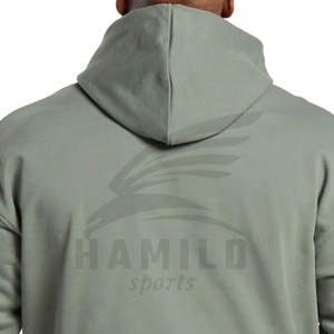 เสื้อฮู้ดเก็บอุณหภูมิแบบสวมหัวของผู้ชายผ้าฝ้าย100% ระบายอากาศได้ดีพื้นฐานฤดูหนาวกำหนดเองได้ - Product Image 6