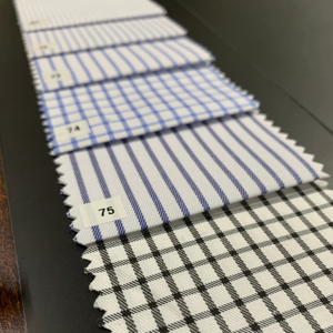 Tissu de chemise uni à rayures teintes en fil de haute qualité Pioneer, largeur 58, poly coton, unisexe, usine de costumes - Product Image 3