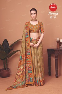 สารีผ้าไหมแท้พิมพ์ลายโดลาส่าหรีแบบดั้งเดิมมีรายละเอียดแบบ Zari ชุดส่าหรีผ้าไหมบริสุทธิ์สำหรับปาร์ตี้งานแต่งงาน - Product Image 4