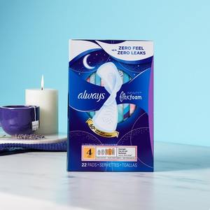 Always Maxi Feminine Pads for Women, Size 3 Extra Long Super Absorbency, With Wings, Unscented, 33 Count - Product Image 1