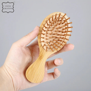 แปรงไม้ไผ่หวีผมแปรงหวีผมแปรงขนาดเล็กแปรงสำหรับนวดทำความสะอาดตัวเอง - Product Image 6