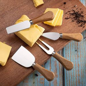 Golden <b>Cheese</b> <b>Knife</b> <b>Set</b> 6-Piece Stainless Steel <b>Cheese</b> Cutter Spreader Shaver Ergonomic Handles Holiday Birthday Wedding Parties - Product Image 5