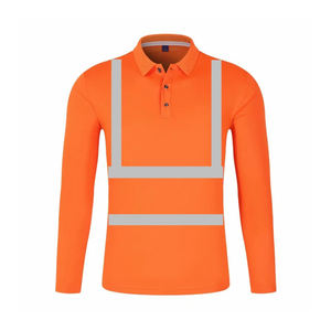 Top Selling High Visibility Safety <b>Polo</b> Shirt for Men's Long Sleeve Hi Viz Workwear Shirts for Men's at Wholesale 2024 - Product Image 4
