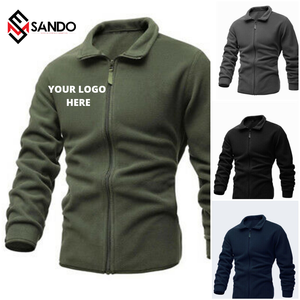 Jersey con bordado personalizado para hombre, sudadera atlética, sudadera deportiva gris lisa, para correr en invierno, hecha de poliéster/material de algodón - Product Image 2