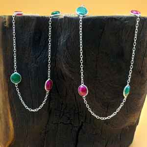 สร้อยคออัญมณี925เงินสเตอร์ลิงประดับพลอยทำด้วยมือสำหรับของขวัญแต่งงาน - Product Image 2