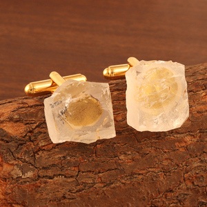 Cổ Điển Thời Trang Tự Nhiên Thô Pha Lê Mạ Vàng Khuy Măng Sét Thiết Đá Quý Thô Cufflinks Đảng Jewelry Men Quà Tặng Áo Sơ Mi Khuy Măng Sét - Product Image 5