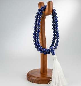 Spirituel 108 Mala Perles Collier 6mm Lisse Lapis Lazuli Pierre Précieuse Naturel CLASSIQUE Polissage Hindouisme À La Mode Cadeau Hommes - Product Image 3