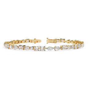 Fabulosa Pulsera de Oro de 18K con Diamante Cultivado en Laboratorio para Mujer, Claridad VS1, Corte Excelente, Color D, Corte Brillante, para Uso Diario - Product Image 1