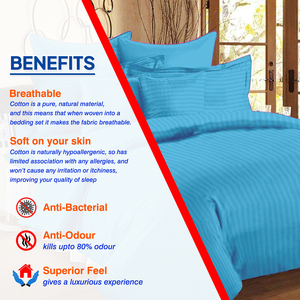 400 TC rayas 100% algodón sábanas ajustadas portátil y función plegada - Product Image 3