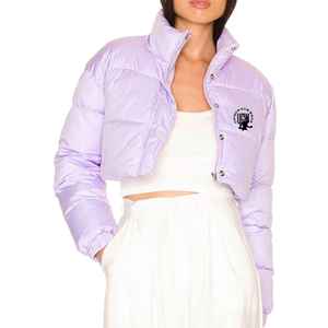 New Design Waterproof Zipper Closure <b>Women</b> Regular Puffer Jacket-Reversible Eco-Friendly Winter Jacket Detachable Collar <b>Hat</b> - Product Image 5