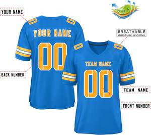 Ropa de calle, camisetas de fútbol americano, ropa deportiva para discoteca, malla de poliéster, secado rápido, transpirable, sublimación, logotipo personalizado, número de nombre - Product Image 4