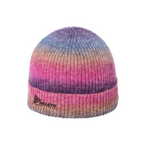 Top Premium Color <b>Blocked</b> Jacquard Fashion Warm Travel Hat Autumn Winter Knitted Beanie Hat OEM ODM Design Common - Product Image 4