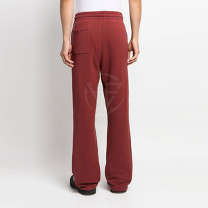 Custom Made Casual <b>Trousers</b> Soft Fabric <b>Elastic</b> Waist Wide Leg Relaxed Fit Simple Fashion Everyday <b>Men</b> Flared Sweat Pant - Product Image 3
