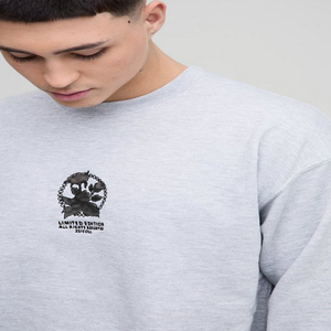 LOGO Print Pullover 400 Gsm Heavy Oversize Fleece Cotton Street Trend Green Crewneck Pullover Sudaderas Hombres - Product Image 5