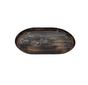 Vajilla de hierro, bandeja ovalada, bandeja de servicio de comida de Color negro para el hogar, restaurante y Decoración de mesa hecha a mano - Product Image 4