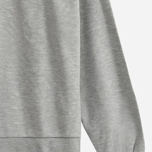 Personnalisé décontracté femmes surdimensionné uni prix bon marché couleur unie vêtements d'hiver col haut coton polaire respirant femmes sweatshirts - Product Image 5