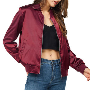Blouson de bombardier de vol pour femmes personnalisé OEM haute qualité imperméable grande taille nouveau design veste de gymnastique courte pour le service OEM - Product Image 3