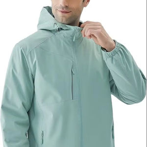 Veste Softshell Imperméable pour Homme avec Doublure en Polaire, Coupe-Vent Léger, Manteau de Pluie à Capuche pour Sports de Plein Air - Product Image 1