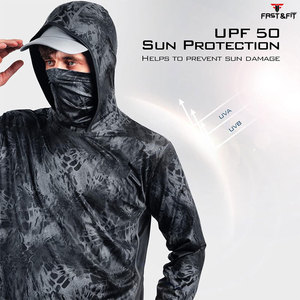 Última moda hombres pesca Sudadera con capucha 100% calidad suave transpirable al aire libre Sudadera con capucha larga impermeable - Product Image 4