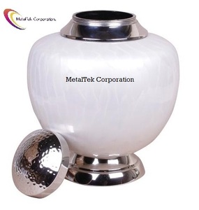 New Arrival High Gloss Textured Enameled Customized Colour Wholesale Cremation <b>Urns</b> Manufacturer Funeral <b>Jars</b> High Quality <b>Urns</b> - Product Image 3