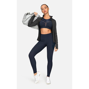 Soft Stretch Jacket Women Full Zip Yoga Top Lightweight Athletic Training Wear Comfort <b>Nylon</b> Spandex <b>Fabric</b> - Product Image 5