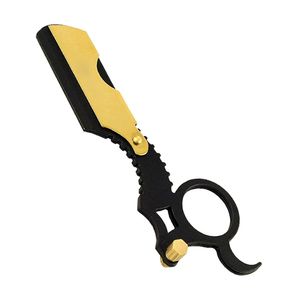 Rasoir professionnel pour barbier, outil de rasage à lame droite, acier inoxydable, manche en bois, soin de la barbe pour salon de coiffure - Product Image 4