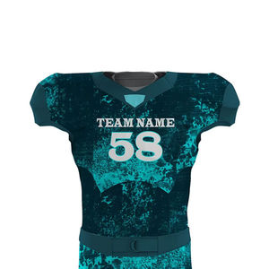 Uniforme de football américain à manches courtes et à col en V personnalisé en polyester sublimé avec logo personnalisé design grande taille disponible - Product Image 3