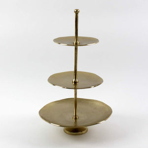 Support à gâteau en laiton doré antique de qualité supérieure, élégant pour la table, hôtel, mariage, fête, pâtisserie, support à cupcakes - Product Image 3