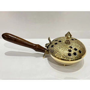 Luxury Quality Incense Burner With Handle Royal Design Gold Color Decorative Popular Bakhoor Holder for <b>Eid</b> Ramadan Wedding <b>Gift</b> - Product Image 5