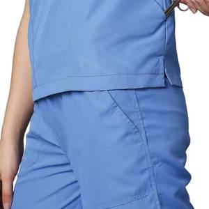 Scrubs d'infirmière à manches courtes vêtements de travail d'hôpital uniformes d'infirmières extensibles jogger ensembles de gommage avec logo - Product Image 6