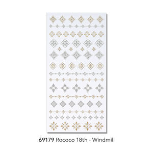 Rococo 18th Professional Luxury Gold Silver Foil Line Point Decoration 3D Emboss Nail <b>Sticker</b> <b>Decals</b> Korea OEM ODM Premium - Product Image 1