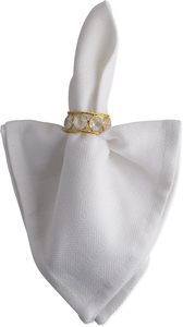 Rond de serviette en métal super luxe forme vintage unique décor de table de fête de mariage rond de serviette exclusif - Product Image 4