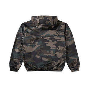 Veste légère camouflage pour hommes avec capuche coupe-vent zippé solide vestes décontractées actives et respirantes avec poches zippées - Product Image 3