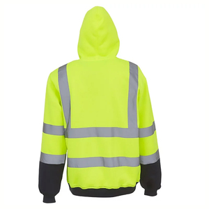 Sudaderas con capucha reflectantes de trabajo de seguridad de alta visibilidad para hombres con Capucha con cordón sudaderas con capucha reflectantes de 2 pulgadas de ancho - Product Image 3