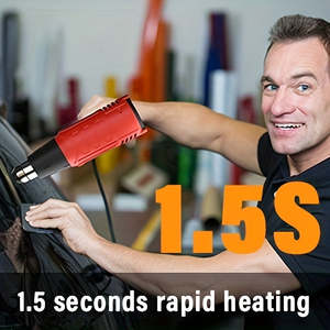 Pistola de Aire Caliente Profesional de 2000W con Doble Temperatura, Grado Industrial, Protección Contra Sobrecarga, 4 Boquillas, 60C-600C - Product Image 5