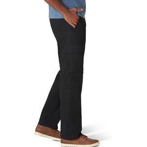 Pantalon cargo en toile 100% coton pour homme, pratique et élégant, léger, coupe-vent, respirant, pour l'entraînement, le jogging, logo personnalisé, taille mi-haute - Product Image 2