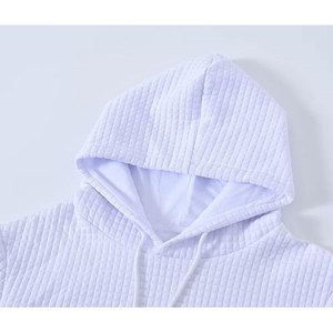 Sweat à capuche unisexe personnalisable de haute qualité, bon marché, 100% coton, poids lourd, tricot gaufré, streetwear d'automne pour hommes - Product Image 5