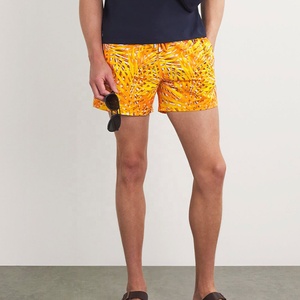 Best Quality Men's <b>Botanical</b> <b>Print</b> Shorts Relaxed Fit Elastic Waist Lightweight Vacation Bottoms Custom Colors Sizes Manufacture - Product Image 3